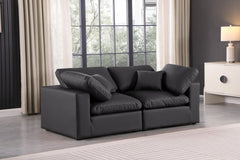 Comfy Faux Leather Sofa