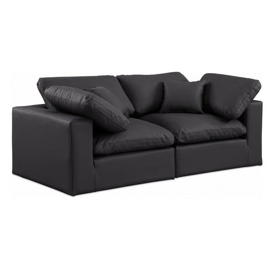 Comfy Faux Leather Sofa