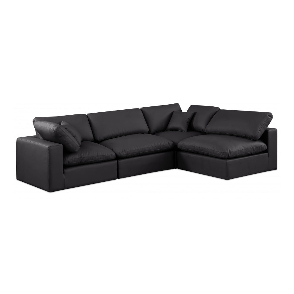 Comfy Faux Leather Sectional