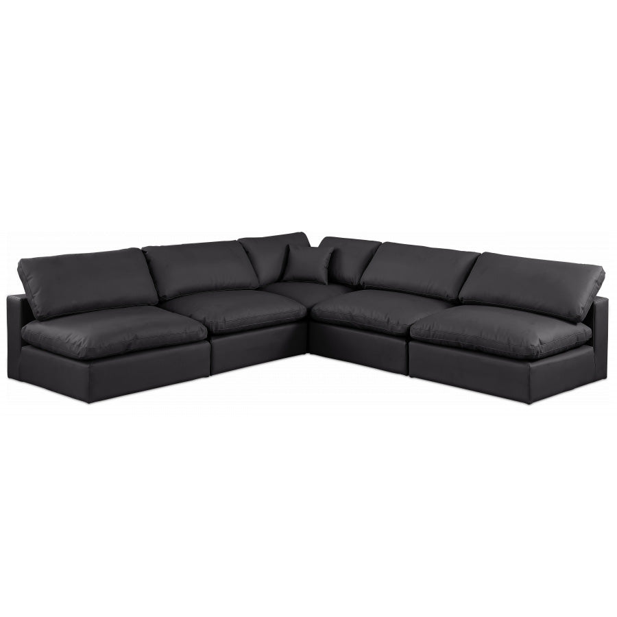 Comfy Faux Leather Sectional