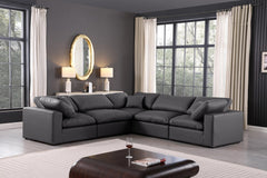 Comfy Faux Leather Sectional