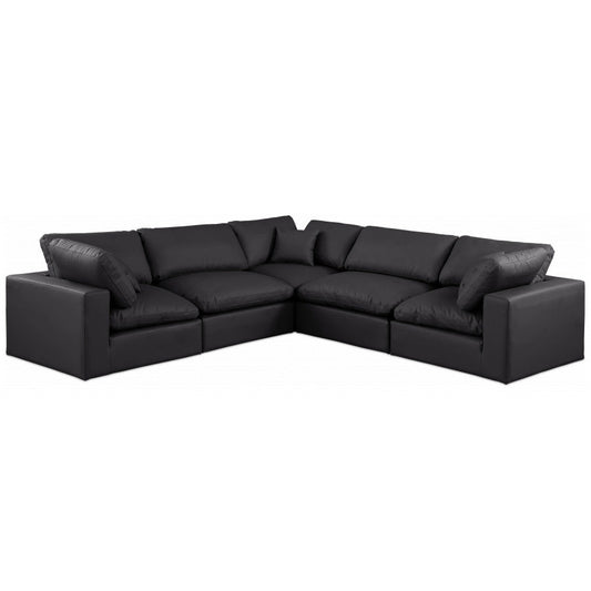 Comfy Faux Leather Sectional