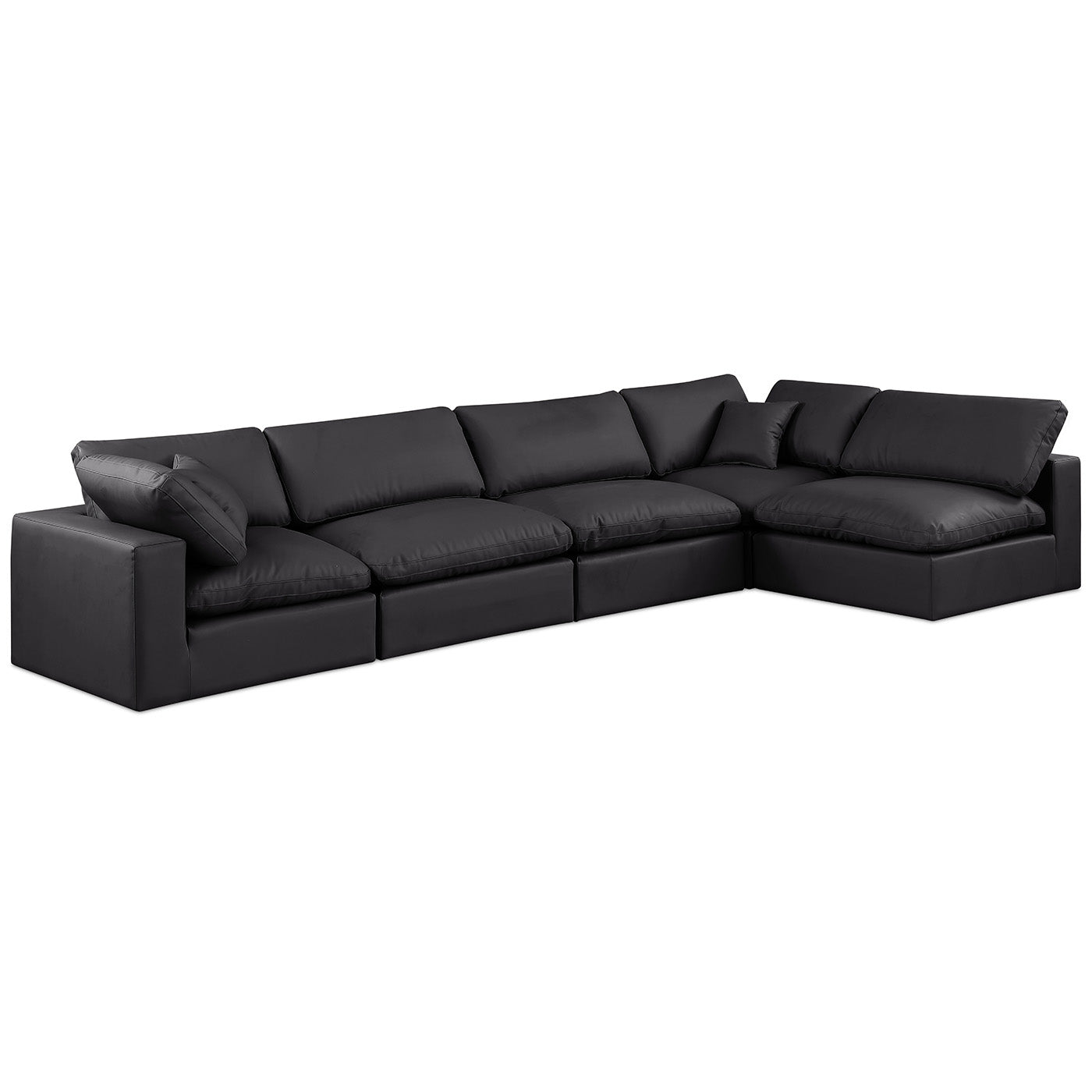 Comfy Faux Leather Sectional