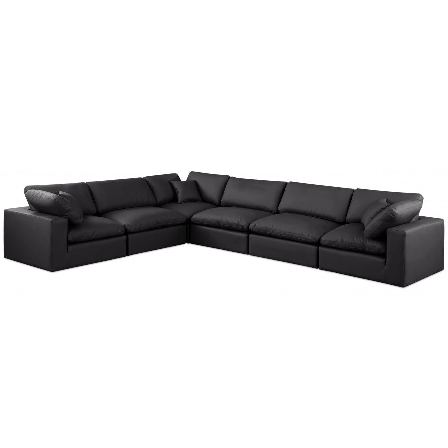 Comfy Faux Leather Sectional