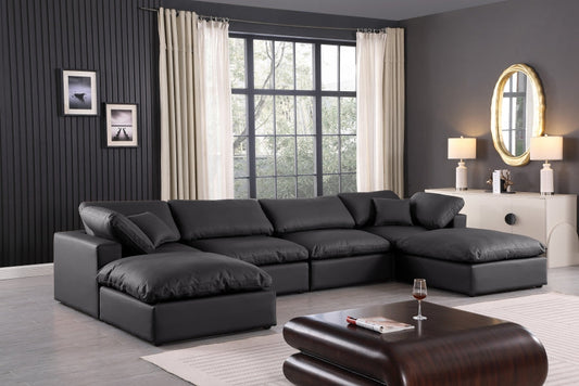 Comfy Faux Leather Sectional