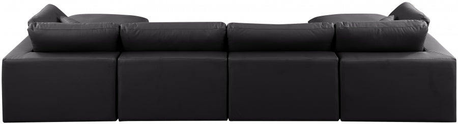 Comfy Faux Leather Sectional