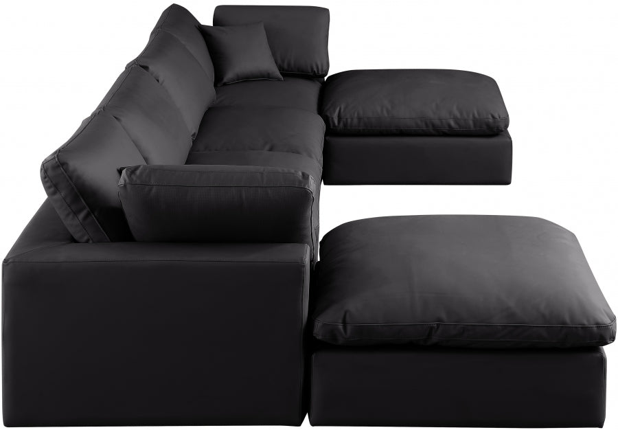 Comfy Faux Leather Sectional