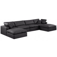 Comfy Faux Leather Sectional