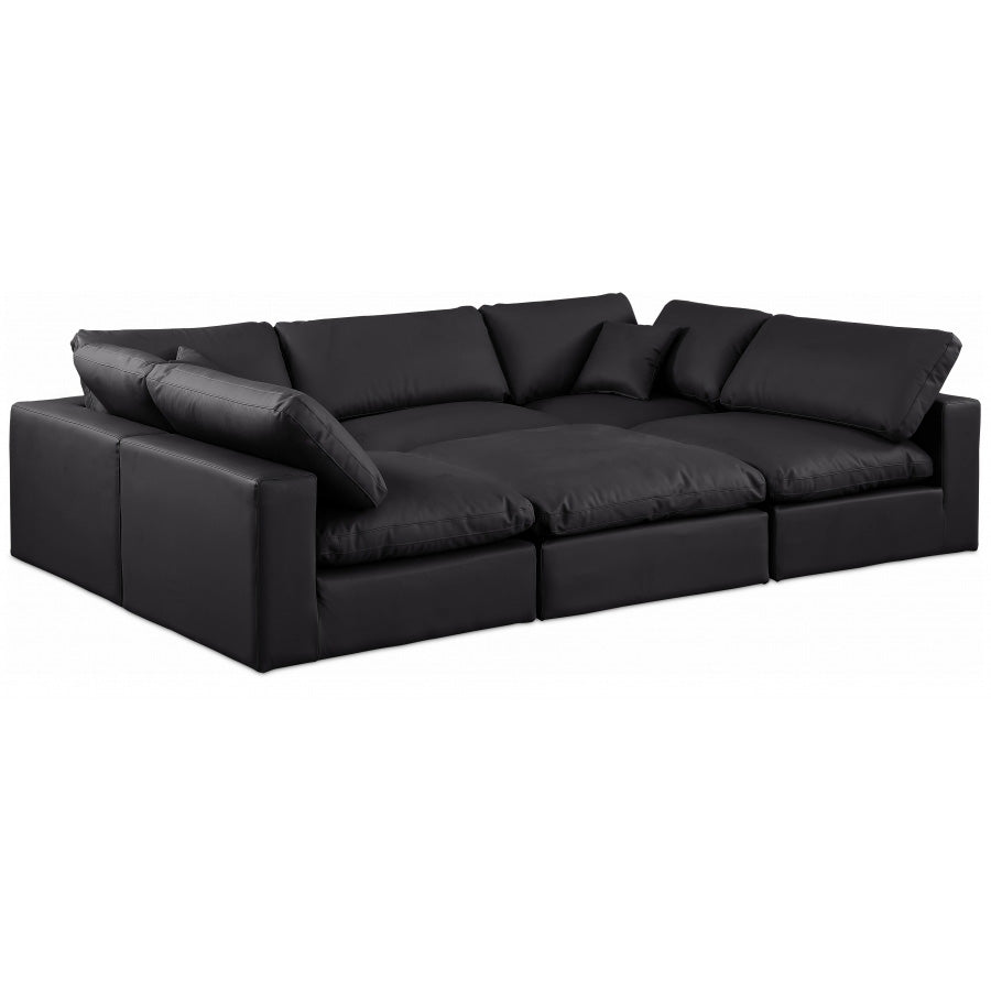 Comfy Faux Leather Sectional