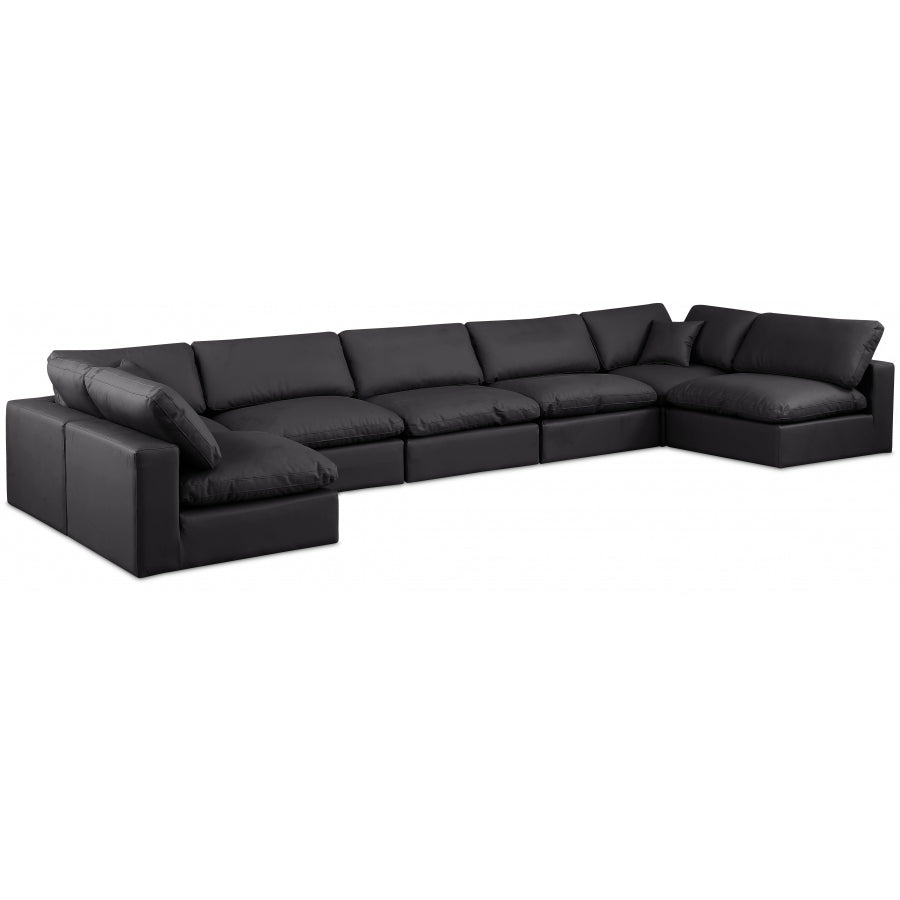 Comfy Faux Leather Sectional