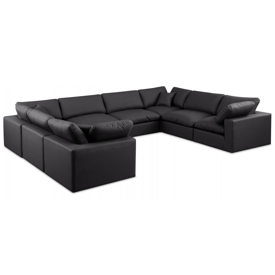 Comfy Faux Leather Sectional