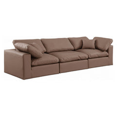 Comfy Faux Leather Sofa