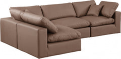 Comfy Faux Leather Sectional