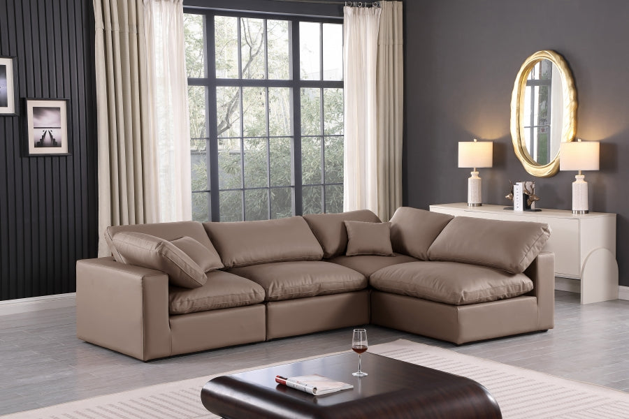 Comfy Faux Leather Sectional