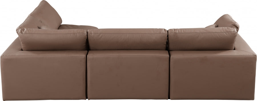 Comfy Faux Leather Sectional