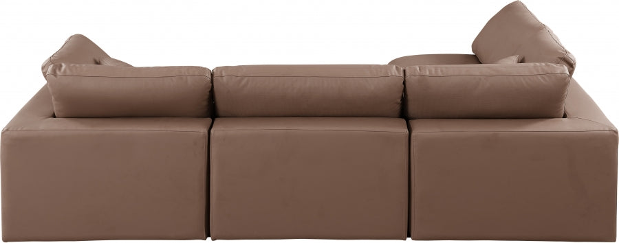 Comfy Faux Leather Sectional