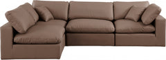 Comfy Faux Leather Sectional