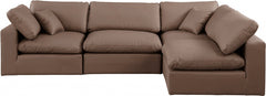 Comfy Faux Leather Sectional