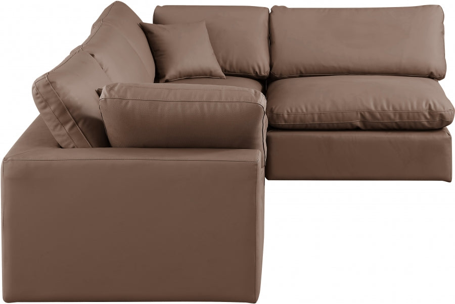 Comfy Faux Leather Sectional