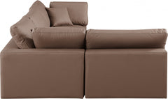 Comfy Faux Leather Sectional