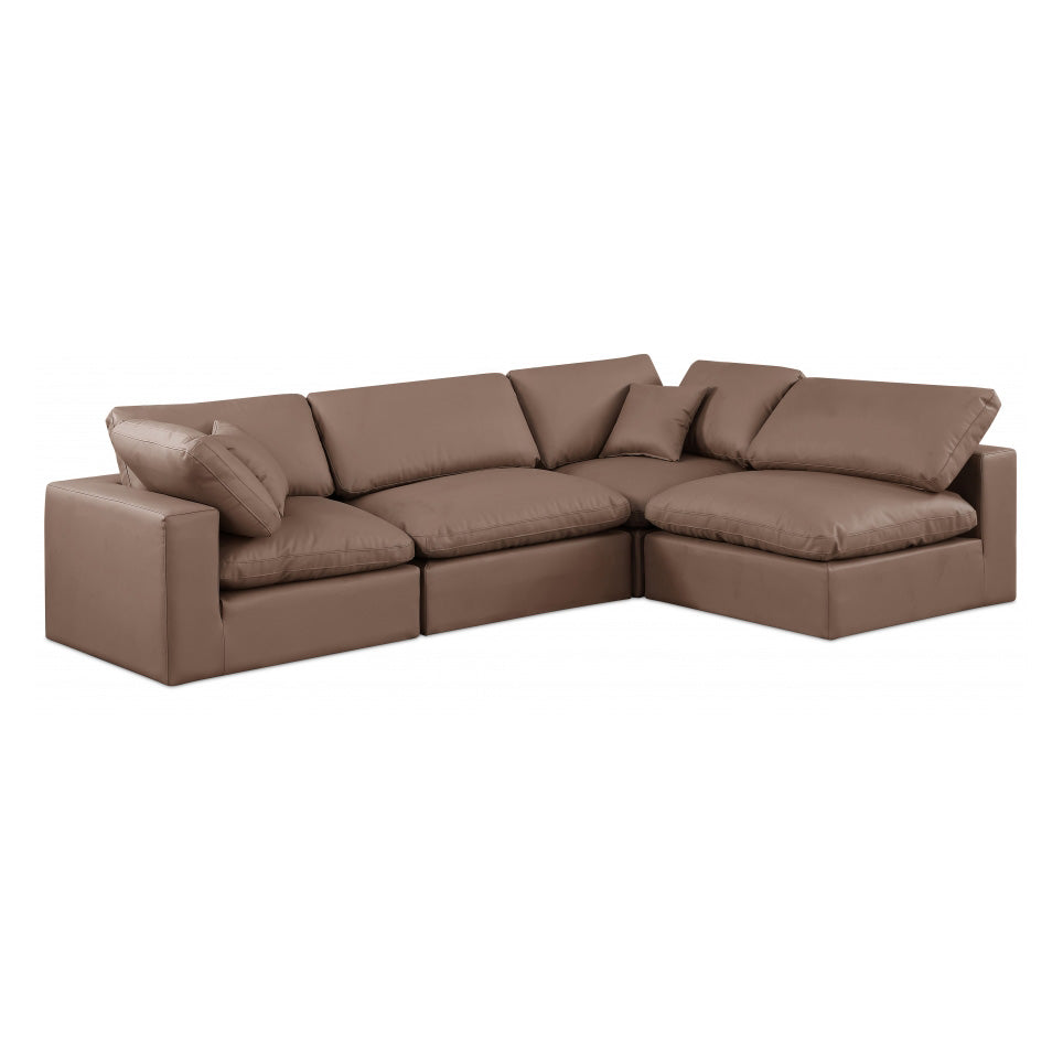 Comfy Faux Leather Sectional