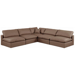 Comfy Faux Leather Sectional