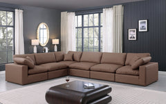 Comfy Faux Leather Sectional