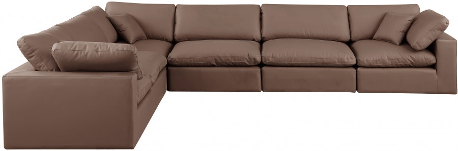 Comfy Faux Leather Sectional