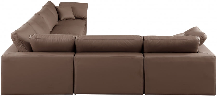 Comfy Faux Leather Sectional