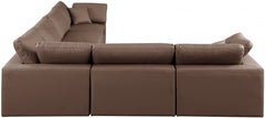 Comfy Faux Leather Sectional