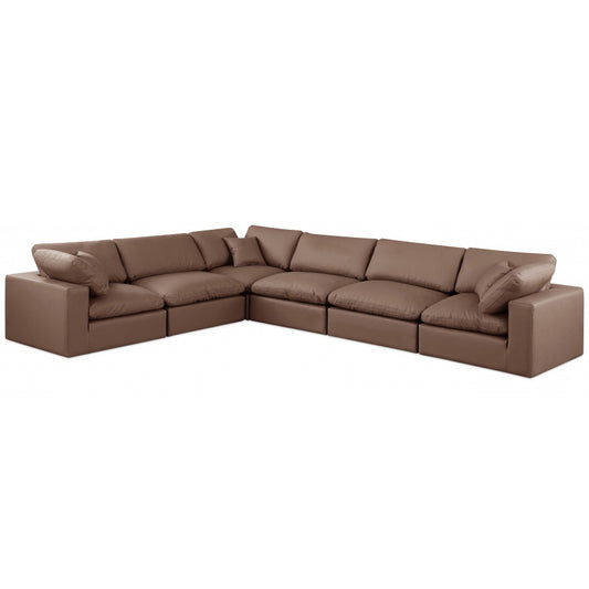 Comfy Faux Leather Sectional