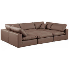 Comfy Faux Leather Sectional