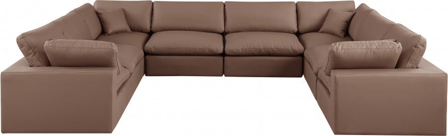 Comfy Faux Leather Sectional