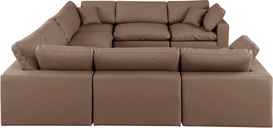 Comfy Faux Leather Sectional