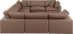 Comfy Faux Leather Sectional