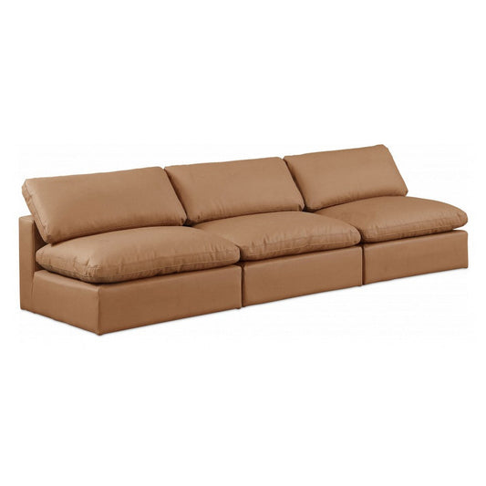 Comfy Faux Leather Sofa