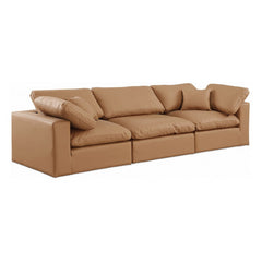 Comfy Faux Leather Sofa