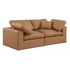 Comfy Faux Leather Sofa