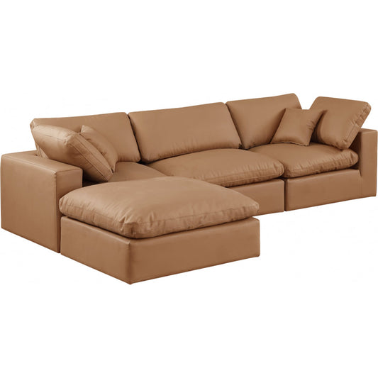 Comfy Faux Leather Sectional