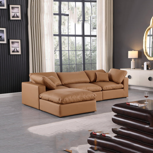 Comfy Faux Leather Sectional