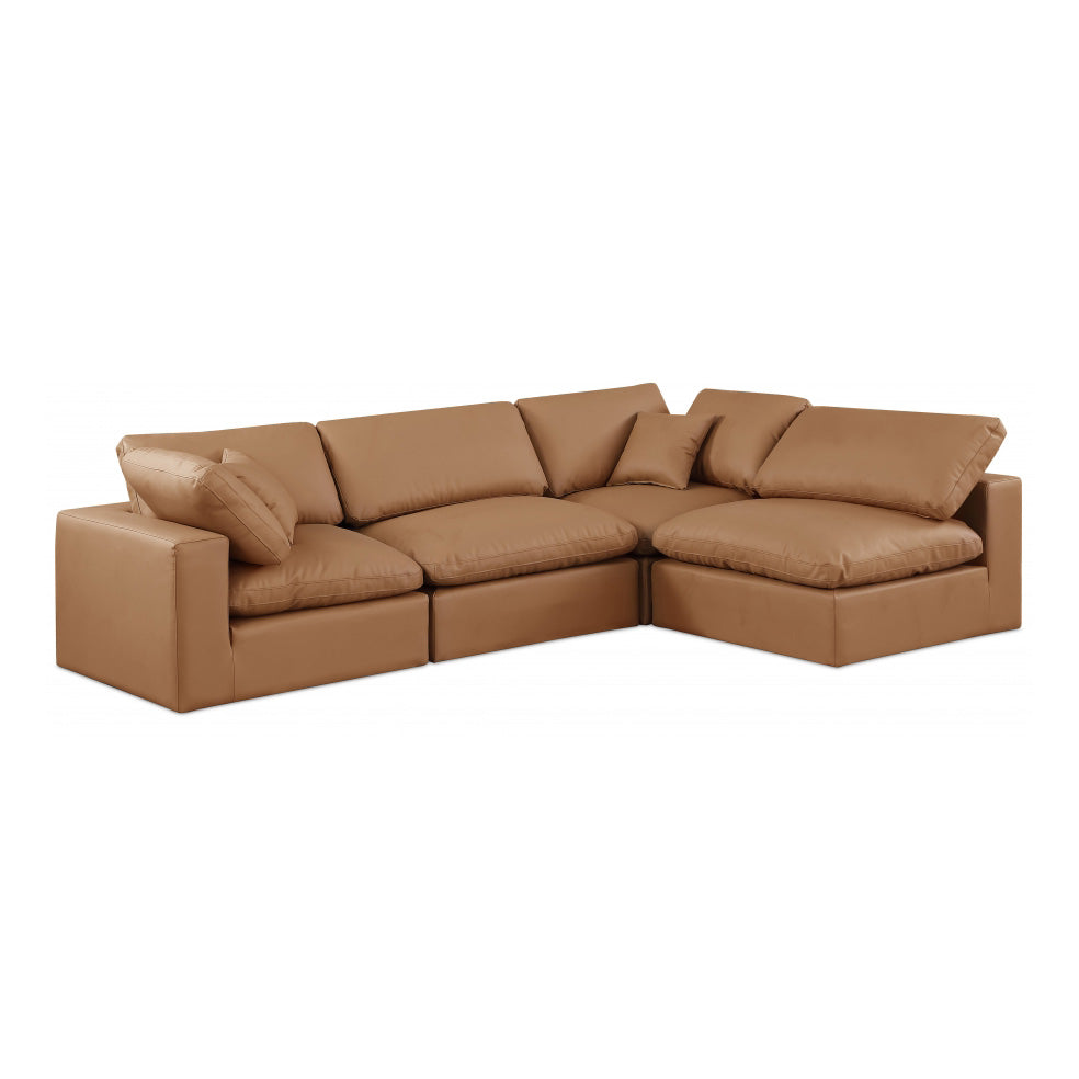 Comfy Faux Leather Sectional