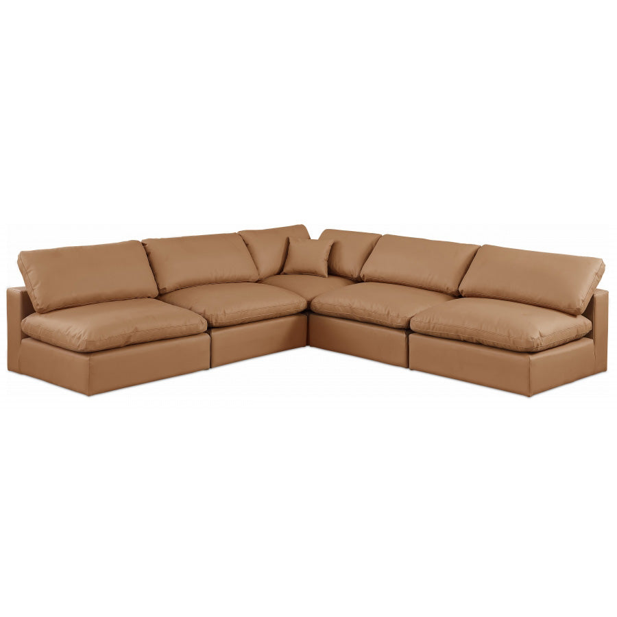 Comfy Faux Leather Sectional