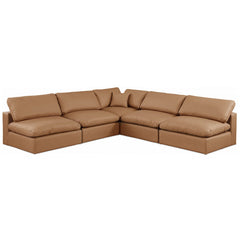 Comfy Faux Leather Sectional