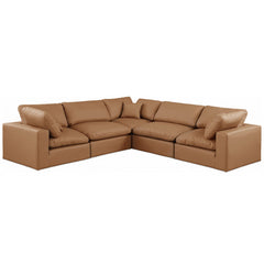 Comfy Faux Leather Sectional