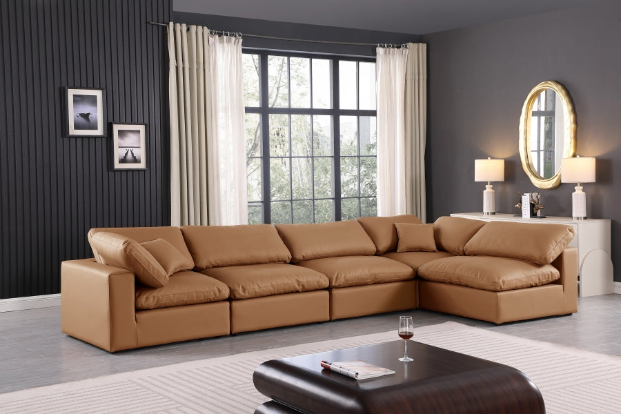 Comfy Faux Leather Sectional