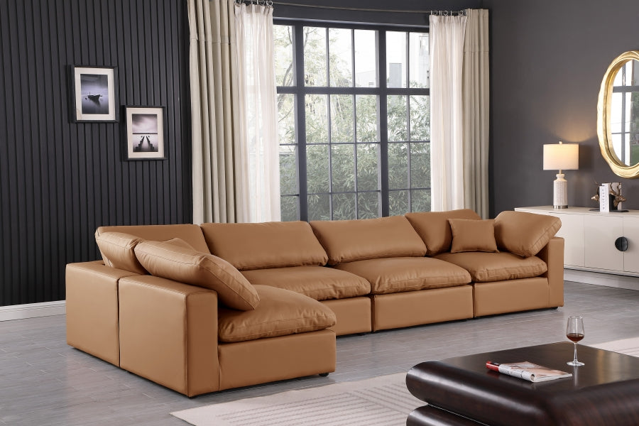 Comfy Faux Leather Sectional