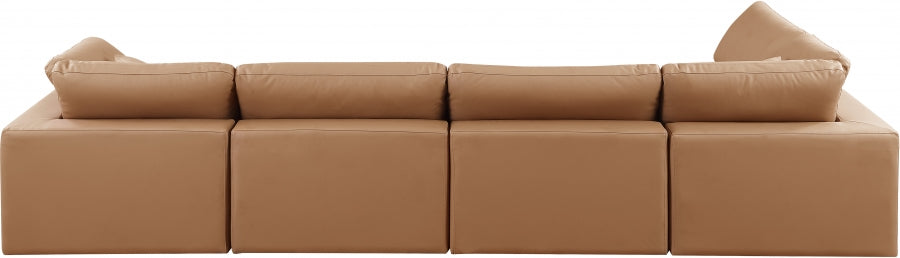 Comfy Faux Leather Sectional