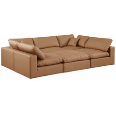 Comfy Faux Leather Sectional