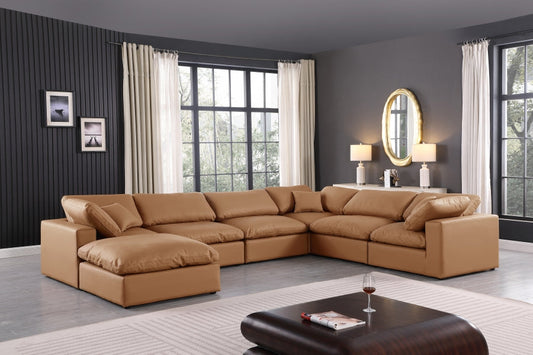 Comfy Faux Leather Sectional