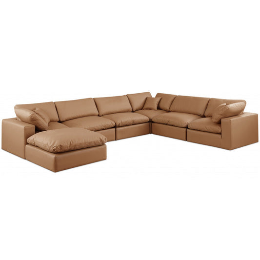 Comfy Faux Leather Sectional